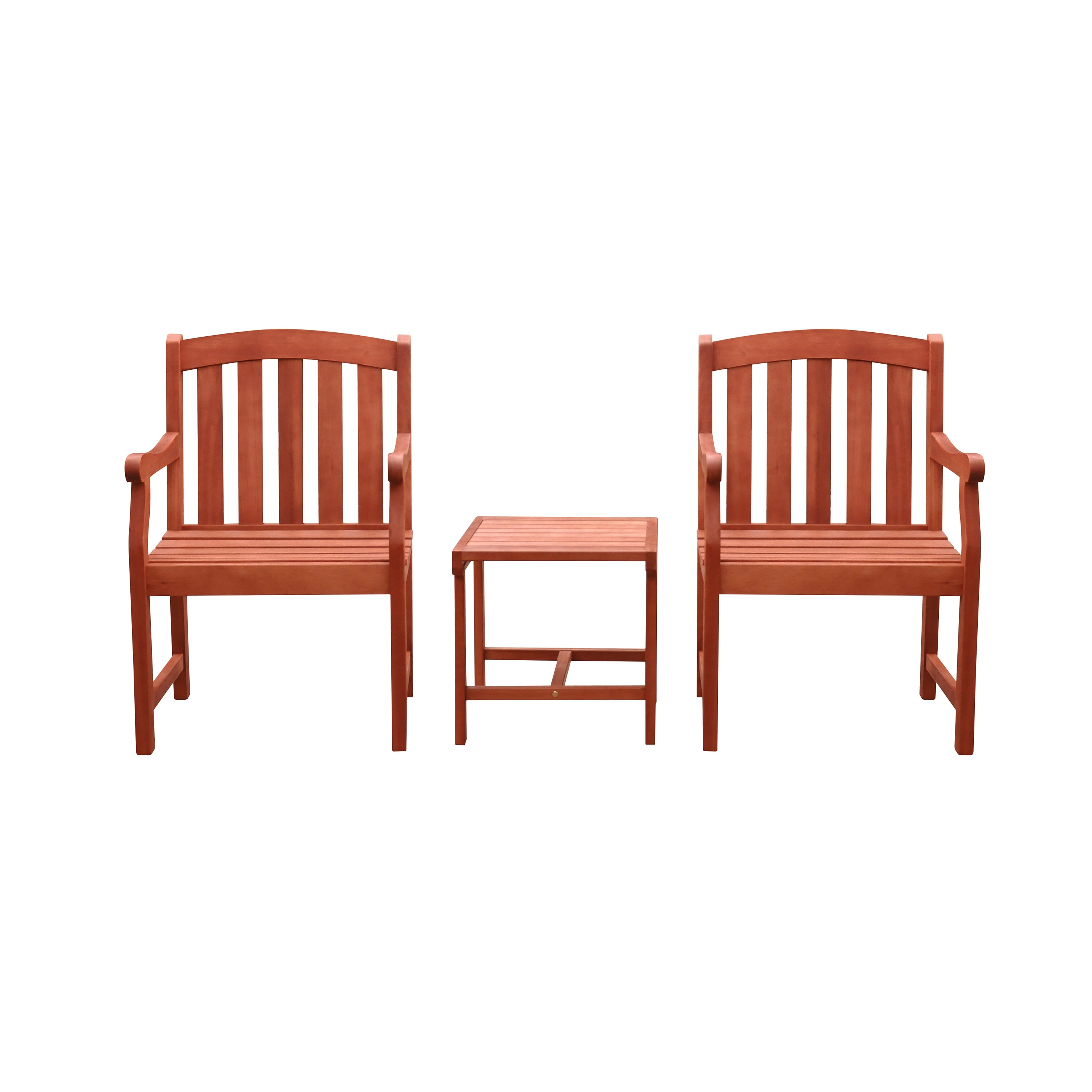 Malibu Outdoor Patio 3Piece Wood Dining Set