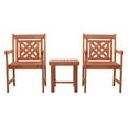 thumbnail image 1 of Malibu Outdoor Patio Wood 3-Piece Conversation Set, 1 of 5