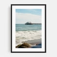 thumbnail image 1 of Malibu Pier V - Malibu California Photography Seascape Ocean Waves Coast Beach Boardwalk Black Framed Wall Art Print 9 x 12 inches, 1 of 13