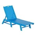 thumbnail image 1 of Malibu Poly Reclining Outdoor Patio Chaise Lounge Chair Adjustable, Pacific Blue, 1 of 13
