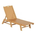 thumbnail image 1 of Malibu Poly Reclining Outdoor Patio Chaise Lounge Chair Adjustable, Teak, 1 of 13