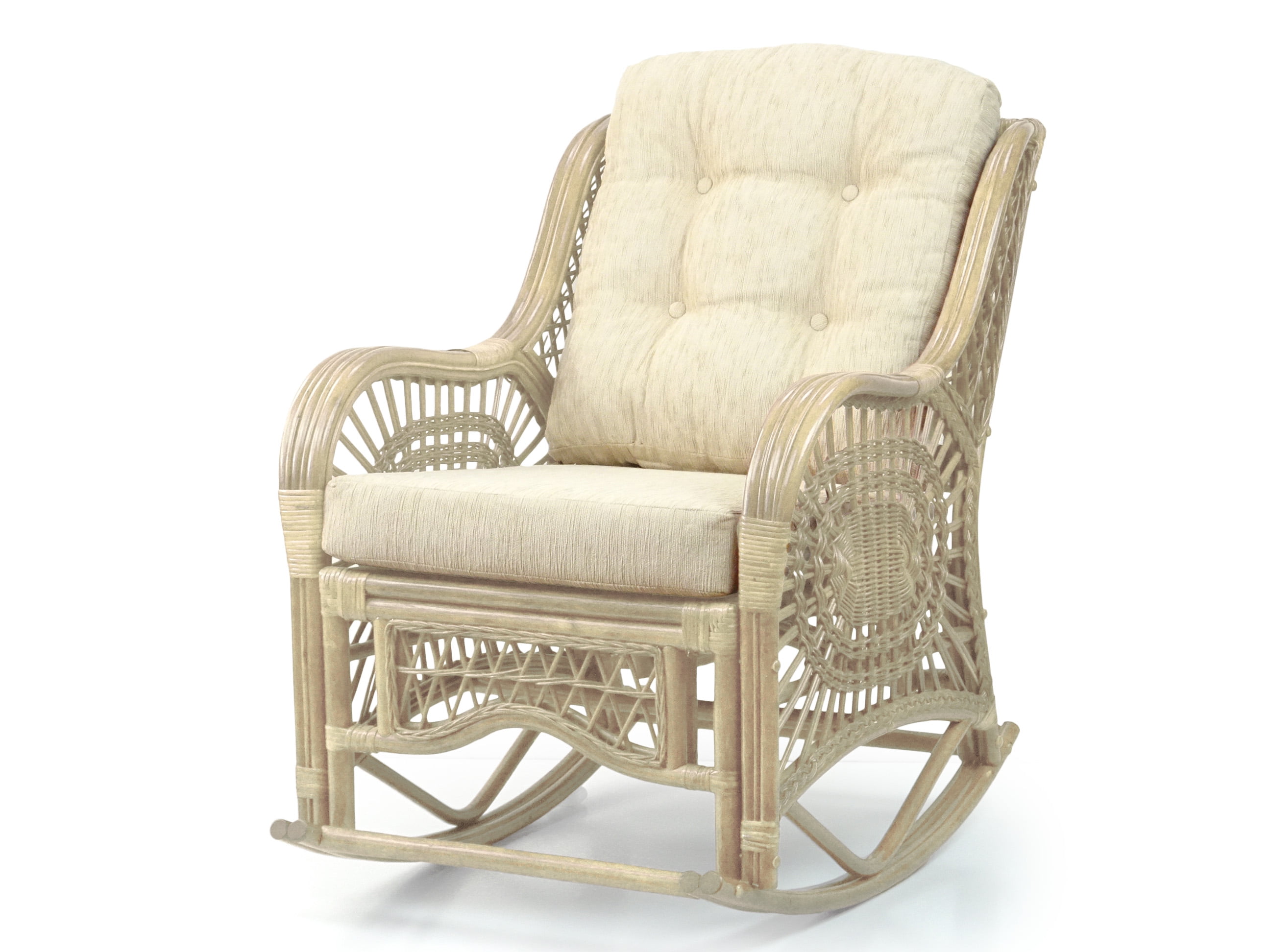 Malibu Rocking Chair ECO Natural Rattan Wicker Handmade Design with ...