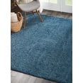 thumbnail image 1 of Malibu Shag Solid Blue Area Rug, 1 of 7