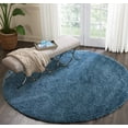 thumbnail image 1 of Nourison Malibu Shag MSG01 Blue Indoor Area Rug - 7'10" x SQUARE, 1 of 7