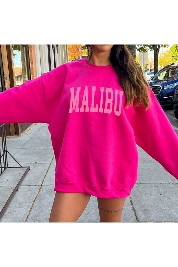 Malibu Sweatshirt Trendy Crewneck Preppy Sweatshirt California Sweatshirt Clothes Preppy Clothes Crewneck