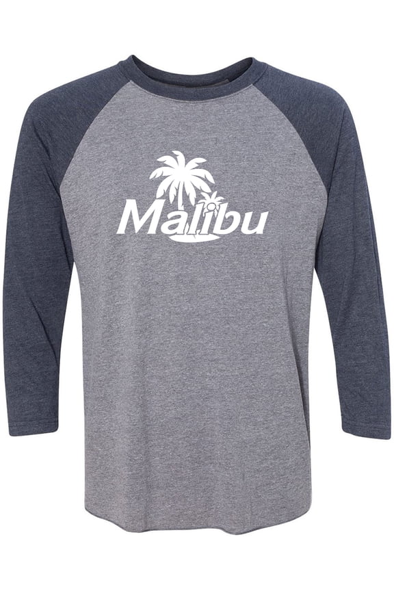 Malibu Unisex 3/4 Sleeve Baseball Raglan Tee