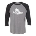 thumbnail image 1 of Malibu Unisex 3/4 Sleeve Baseball Raglan Tee, 1 of 2