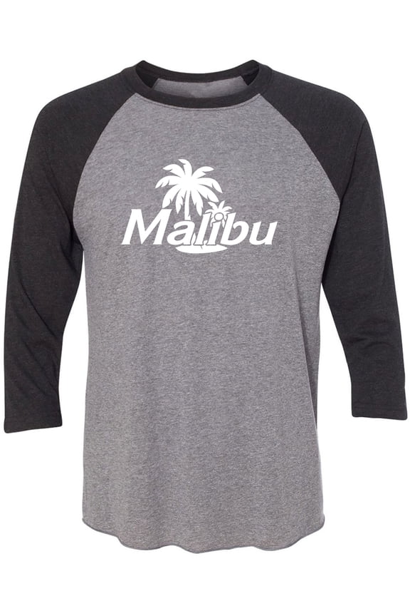 Malibu Unisex 3/4 Sleeve Baseball Raglan Tee