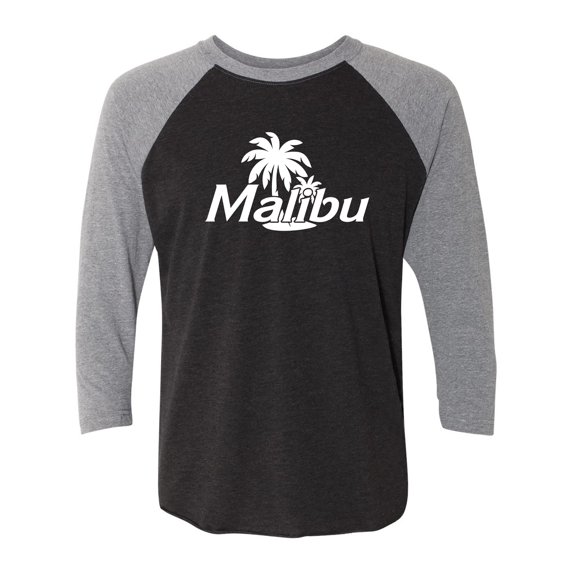 Malibu Unisex 3/4 Sleeve Baseball Raglan Tee