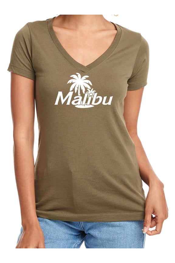 Malibu Womens V-Neck T-Shirt