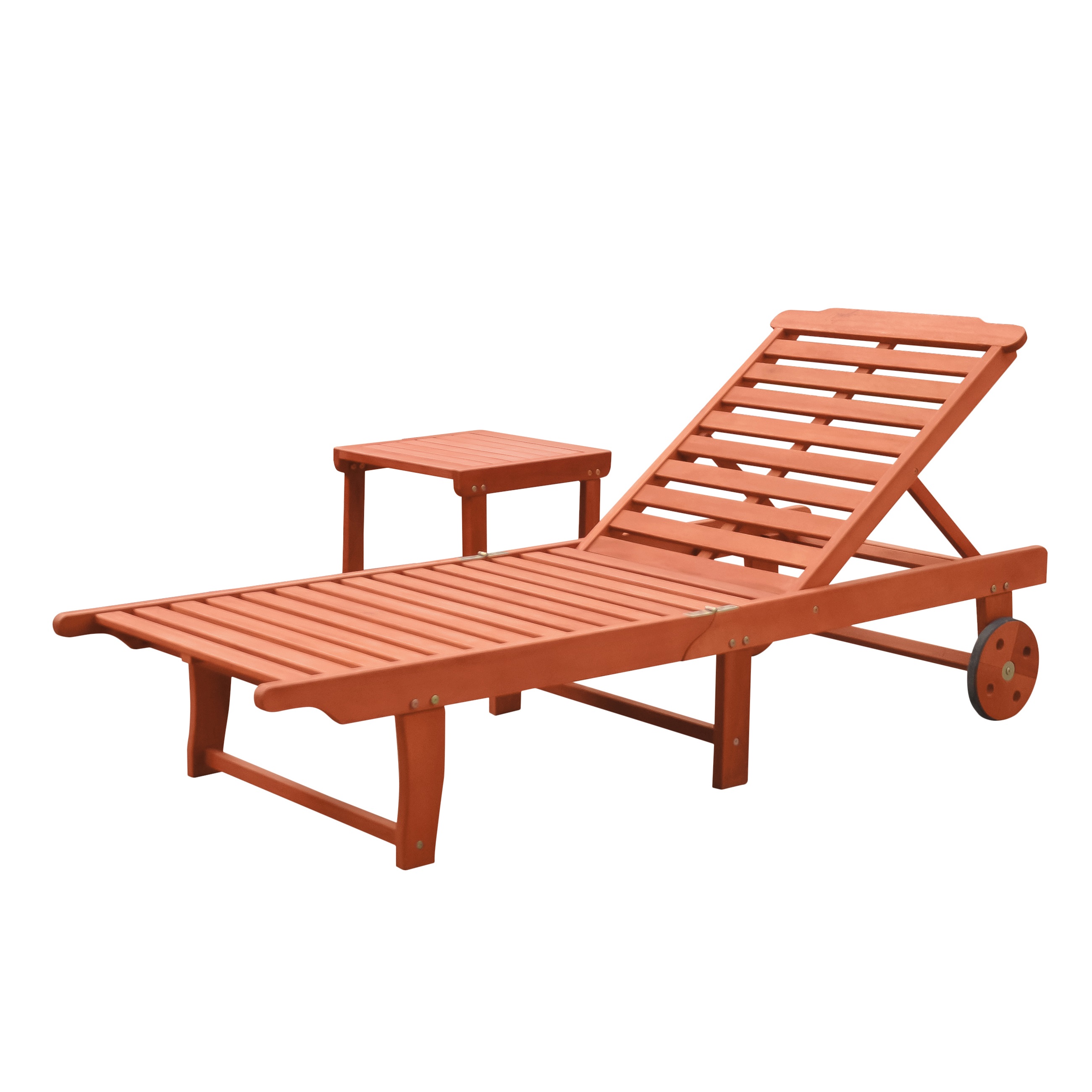 Malibu Wood Outdoor Patio 2-Piece Chaise Lounge Set - image 1 of 5