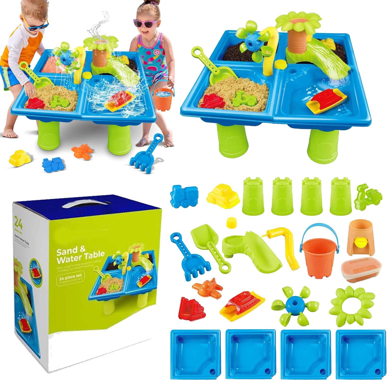 Malibure CLASSIC SAND & PLAY Sand And Water Table For Kids Set Fun