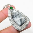 thumbnail image 1 of Natural Maligano Jasper, Peridot Gemstone 925 Sterling Silver Pendant 2.68", 1 of 1