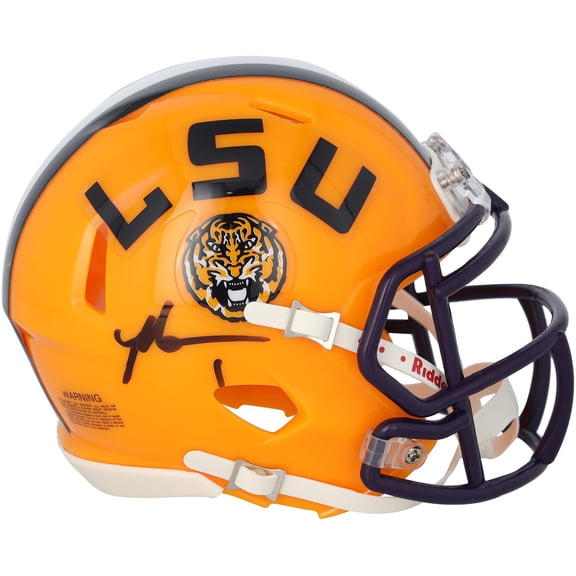 Malik Nabers LSU Tigers Autographed Riddell Speed Mini Helmet - Fanatics Authentic Certified