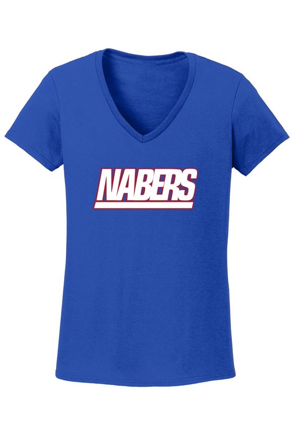 Malik Nabers Logo New York LADIES V-NECK Shirt T-Shirt
