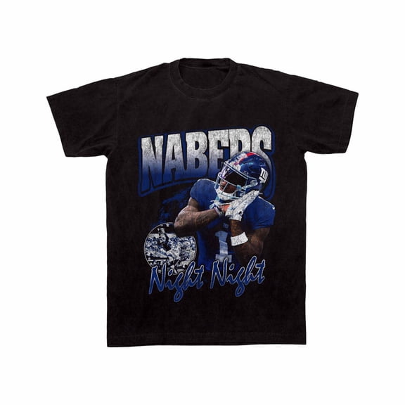 Malik Nabers Night Night Oversized Bootleg Giants Tee