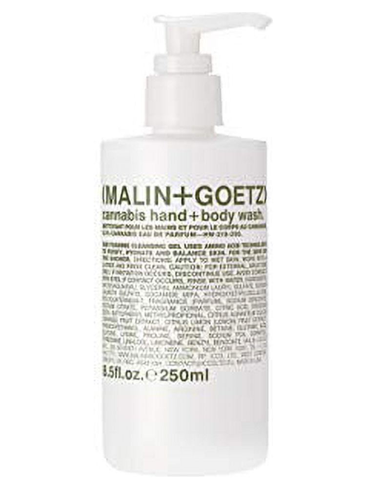 Malin + Goetz Cannabis Hand + Body Wash— natural cleansing, purifying and hydrating for women and men. for all skin types. no stripping or irritation. cruelty-free and vegan 8.5 Fl oz