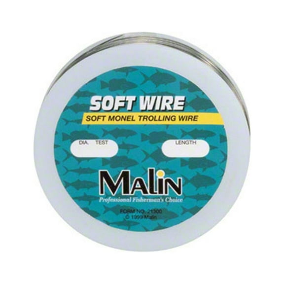 Malin M50-300 Soft Wire Soft Monel Trolling Wire Non-Marked 40lb 300ft Spool