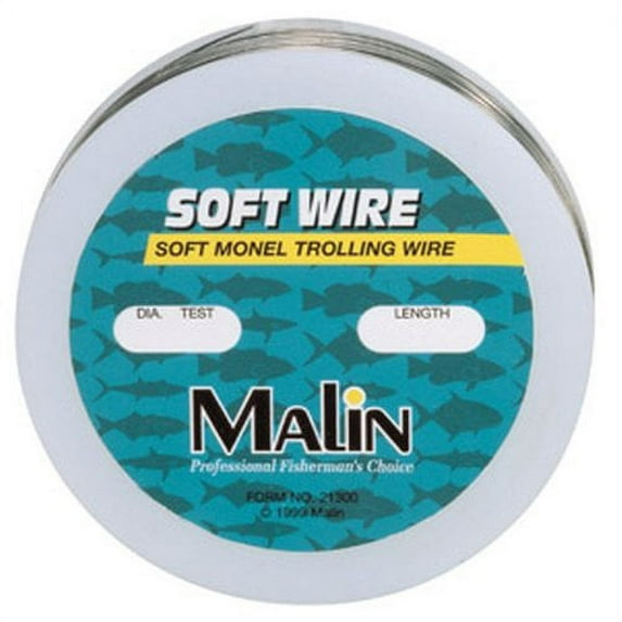 Malin M50-300 Soft Wire Soft Monel Trolling Wire Non-Marked 15lb 300ft Spool