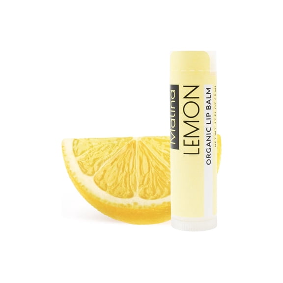 Malina Organic Lemon Lip Balm, 0.17 fl oz | 4-pack