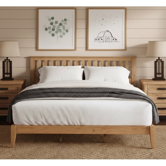 Malinda Mission Style King Panel Bed