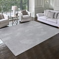 thumbnail image 1 of Malini Devyn Charcoal Gray Modern Geometric High-Low Area Rug, 8x10, 1 of 6