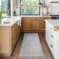 thumbnail image 1 of Malini Haley Light Gray Modern Geometric High-Low Area Rug, 2x8, 1 of 6