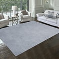 thumbnail image 1 of Gertmenian Malini Karina Denim Blue Modern Geometric Tonal Polyester High-Low Indoor Area Rug, 5x8, 1 of 6