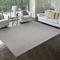 thumbnail image 1 of Malini Lana Silver Gray Bohemian Geometric High-Low Area Rug, 6x9, 1 of 6