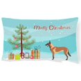 thumbnail image 1 of Malinois Belgian Shepherd Christmas Canvas Fabric Decorative Pillow - Multi-Colored - 12 L x 3 W x 16 H in., 1 of 1