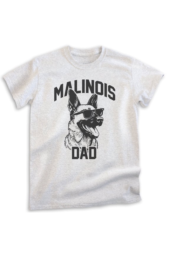 Malinois Dad, Unisex Men's Shirt, Belgian Malinois, Malinois Owner, Funny Dog Dad Gift, Heather Ash, Large