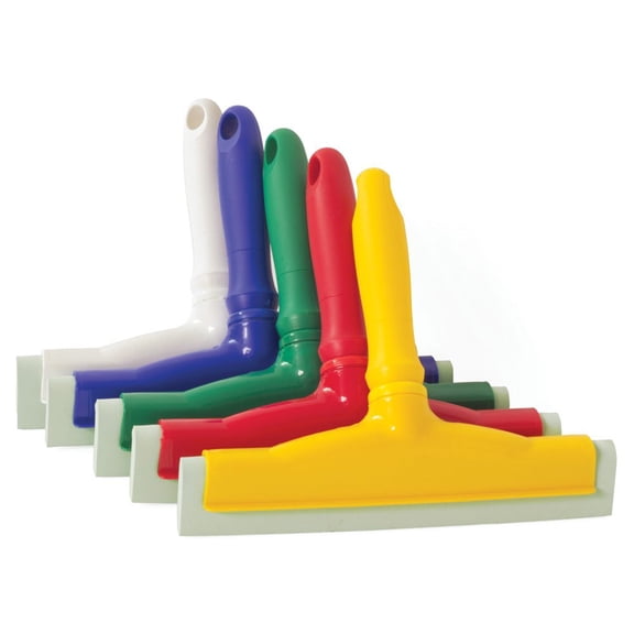 Malish 10" Yellow Hand-held Squeegee with Handle (Pack of 6)