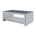 thumbnail image 1 of Acme Noralie Coffee Table Clear Glass, Mirrored & Faux Diamonds, 1 of 5