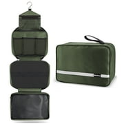 Maliton Large Hanging Toiletry Bag - Medium Waterproof Travel Makeup Bag for Women & Men - 11.2"L x 4.87"W x 7.6"H - Green