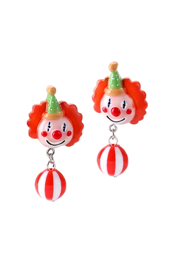 - Carnival Jewelry - Carnival Earrings Women - Colorful Circus Earring (Krusty)