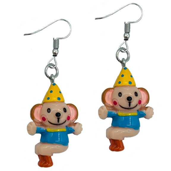Mall of Style - Clown Earrings for Women - Funny Earrings - Colorful Resin Earrings (Ronald)