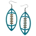 thumbnail image 1 of Mall of Style - Football Earrings - Teal Football Jewelry - Football Accessories (Teal Blue), 1 of 8