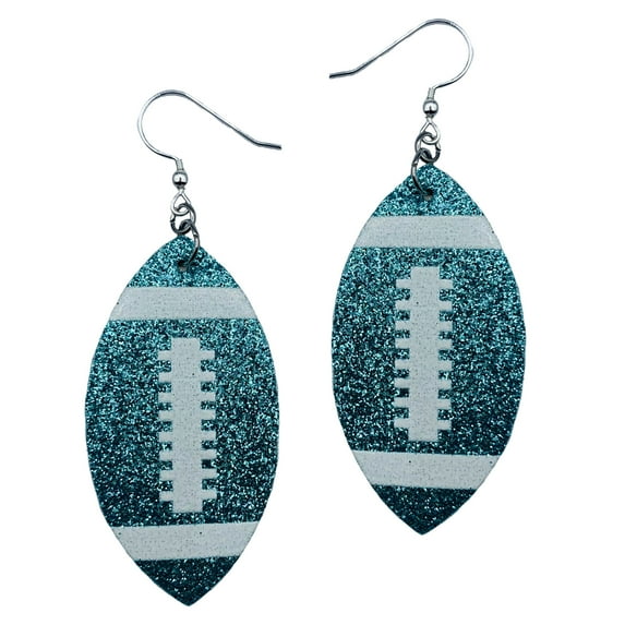 Mall of Style - Teal Earrings Women - Teal Jewelry - Football Stuff - Football Accessories (Teal)