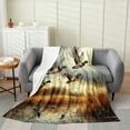 thumbnail image 1 of Mallard Blanket 40x50,Hunting Wildlife Duck Throw Blanket For Sofa Bed Couch,Animals Safari Printed Adults Soft Fleece Blanket,Brown Gray Fall Winter All Seasons Fuzzy Blanket, 1 of 4