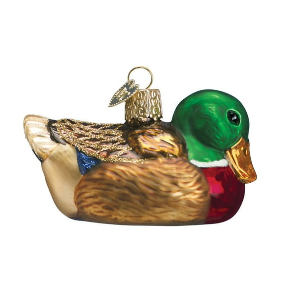 Mallard Duck Blown Glass Old World Christmas Ornament Decoration 16017