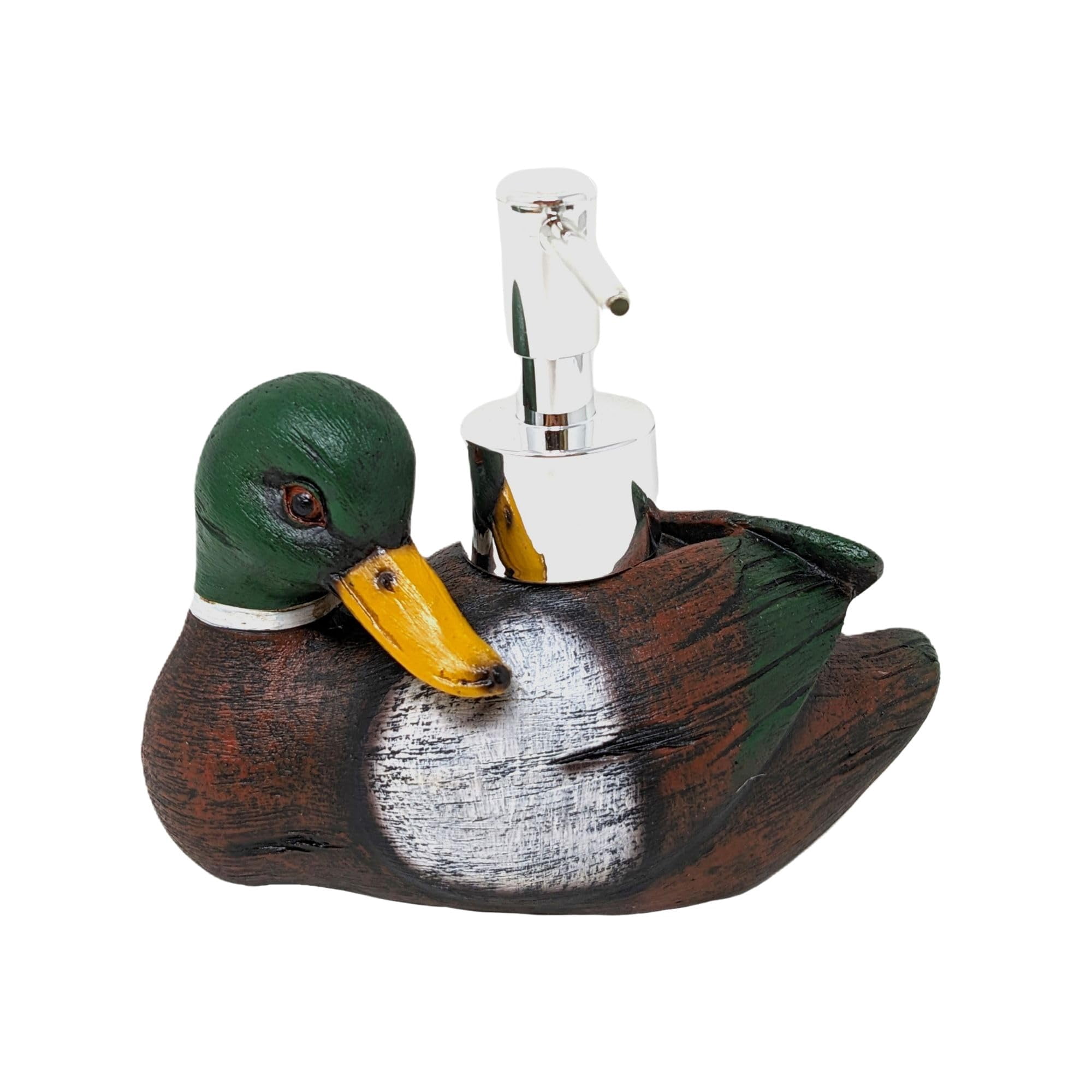 Mallard Duck Countertop Soap Pump Dispenser - Lakeside-Inspired Bathroom Accessories - Ideal for Duck Hunters and Lakehouse Lovers