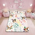 thumbnail image 1 of Mallard Duck Full Bed&nbsp;Sheets Set,Colorful Flower Duck Bedding Set for Kids Girls Boys,Country Wildflower Plant Leaf Sheets Wildlife Animal Floral Fitted Sheet Set 4Pcs, 1 of 6