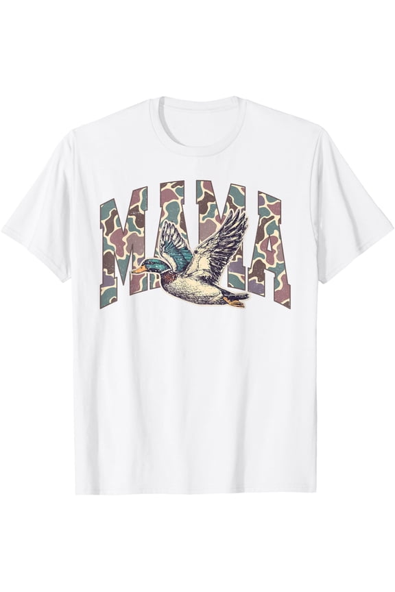 Mallard Duck Hunting Mama Retro Camouflage Daddy T-Shirt