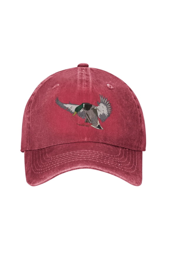 Mallard Duck Logo Unisex Adult Washed Denim Cotton Sport Outdoor Baseball Cap Adjustable Cowboy Baseball Hat