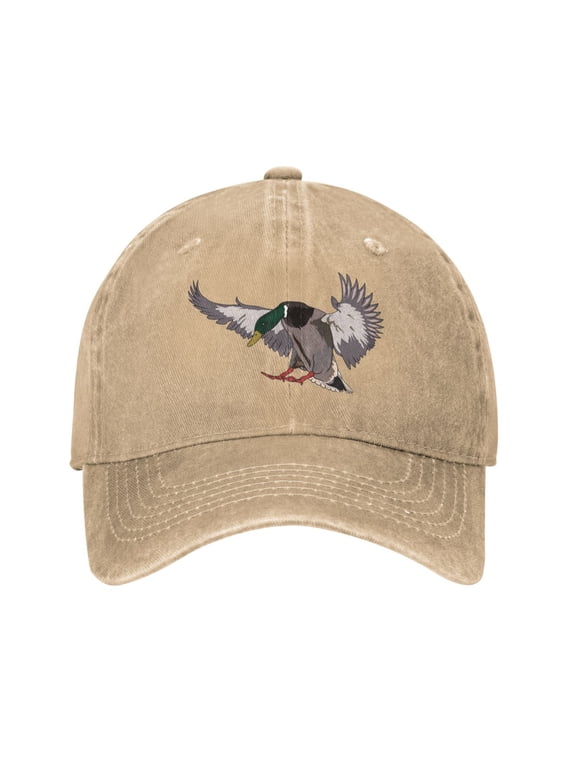 Mallard Duck Logo Unisex Adult Washed Denim Cotton Sport Outdoor Baseball Cap Adjustable Cowboy Baseball Hat