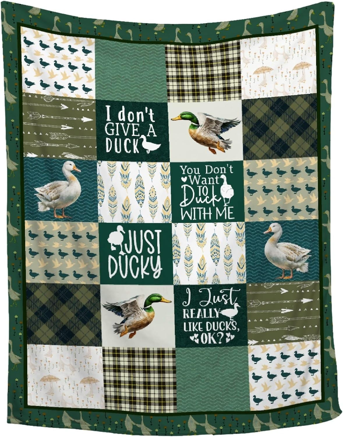 Duck Leisure Time Quilted Blanket NCU0DV373