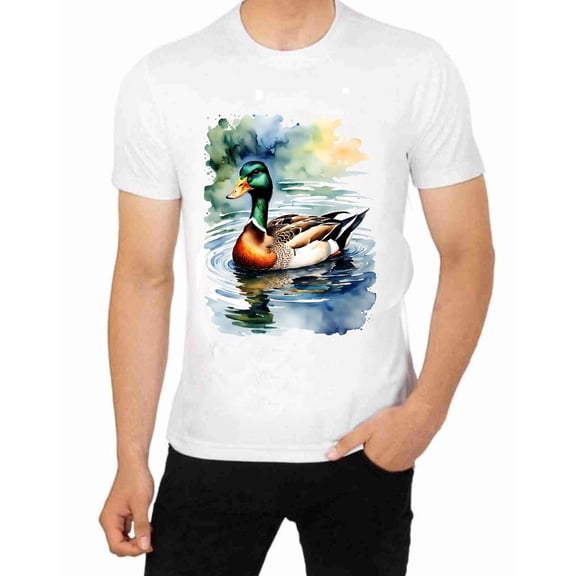 Mallard Duck Wetland Art t shirt for Men Apparel