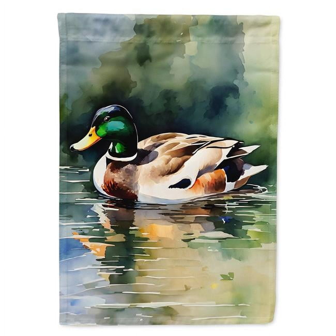 Mallard Duck Watercolor Garden Flag 11.25 x 15.5 inches