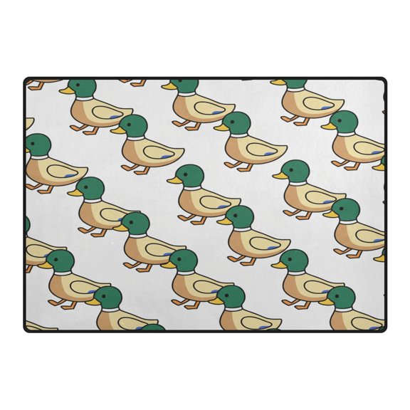 Mallard Indian Runner Ducks Area Rug 80x58 Inch Non Slip Absorbent Soft for Living Room Dining