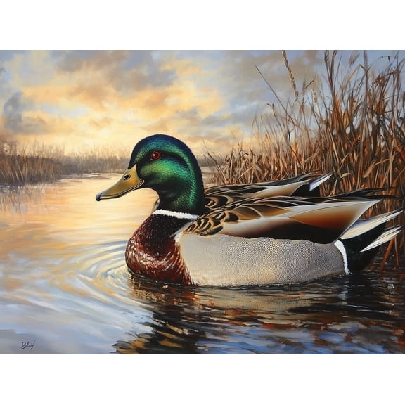 Mallard Wild Duck Preprinted 11CT Cross Stitch Kits for Beginners & Adults - Easy Needlepoint Patterns for Home Decor & Craftings 263